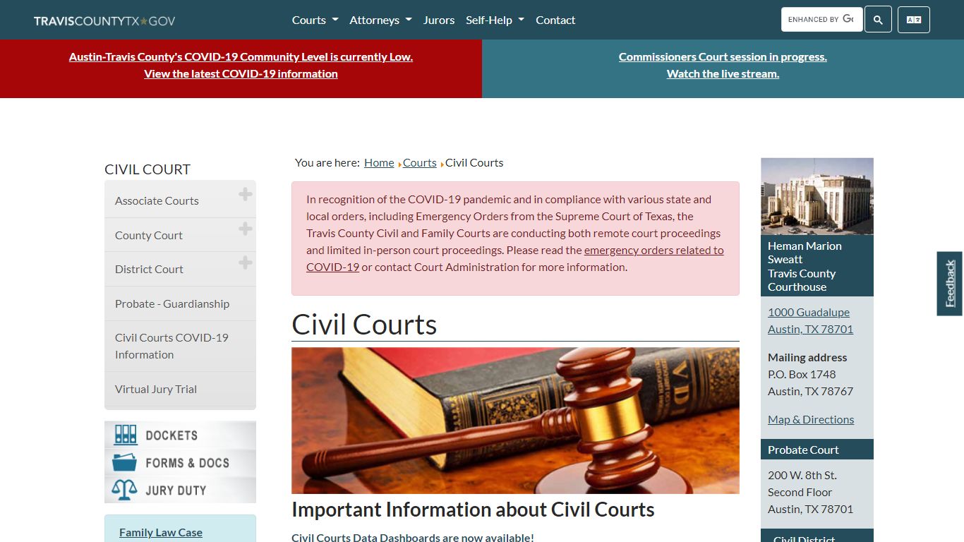 Civil Courts - Travis County, Texas